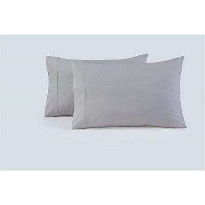 Pillow Cases - Queen Size Set of 2 - Cooling Pillowcases - Double Brushed - Easy Care - Envelope Closure (Queen Pillowcase Set of 2,Light Grey),Only the pillowcase