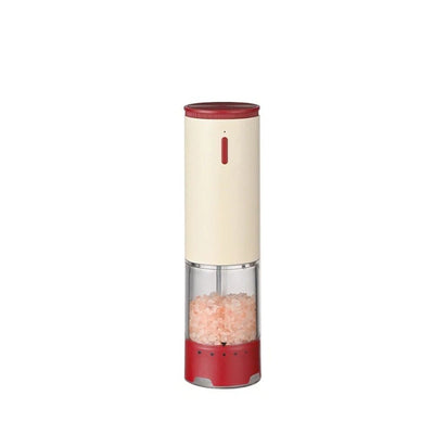 Pepper grinder set, stainless steel salt and pepper grinder, with adjustable grinder design spice shaker (red)