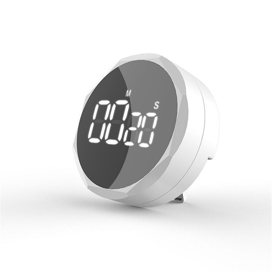 Rotating Timer  Magnetic Sticker Student Learning Reminder Time Management Alarm Clock Timer Cooking Charging Timer（white）