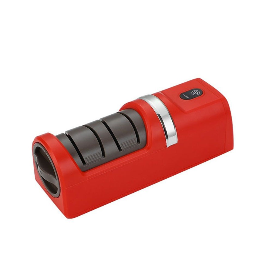 Electric Knife Sharpener, Professional Kitchen Knife Sharpener for Home Use, of Coarse Sharpening & Fine Polishing, Dust Collection Box for Easy Cleaning