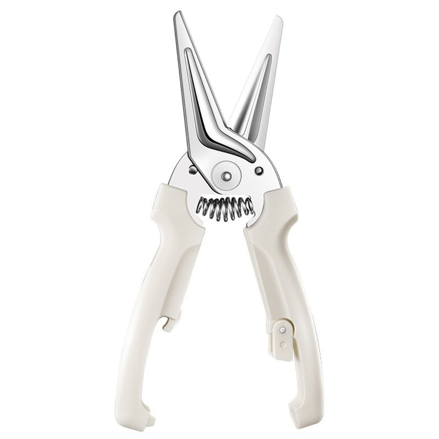 Spring Assisted Stainless Steel Kitchen Shears with Holder - Perfect For Herbs, Floral Trimming and Kitchen Use - Make Cutting Easier For Weak Or Tired Hands
