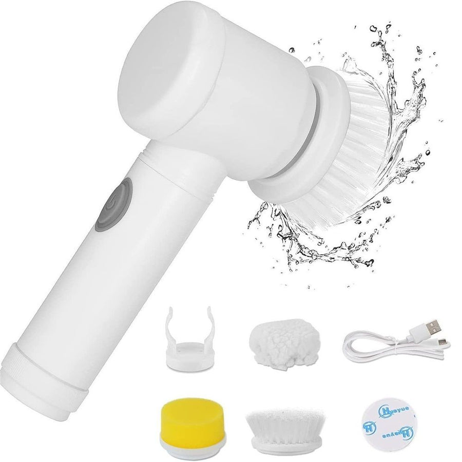 Electric Spin Scrubber - Cordless Handheld Cleaning Brush, for Kitchen Sink, Bathroom Tile, Stovetop, Glass, Car Detailing