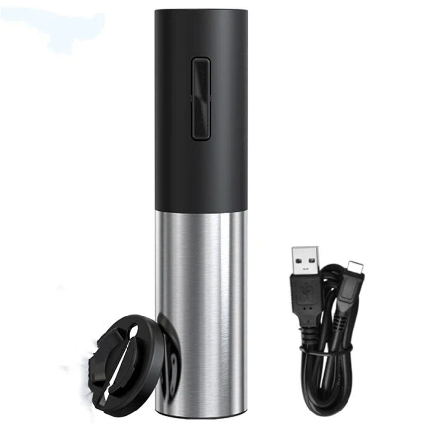 Electric Wine Opener Rechargeable, Automatic Wine Bottle Openers with Foil Cutter and USB Cable, Gift Wine Corkscrew for Home Kitchen Party Bar