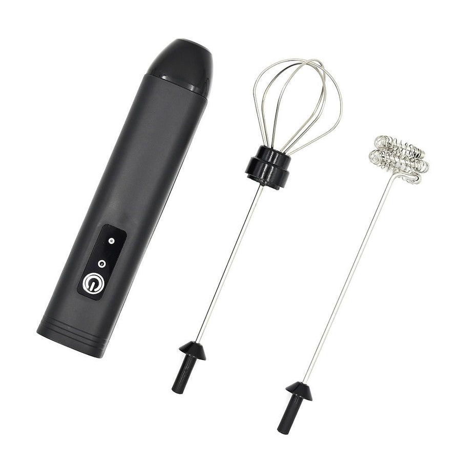 Rechargeable Milk Frother, Handheld Electric Foam Maker Waterproof Detachable Whisk Drink Mixer Foamer for Lattes, Cappuccino
