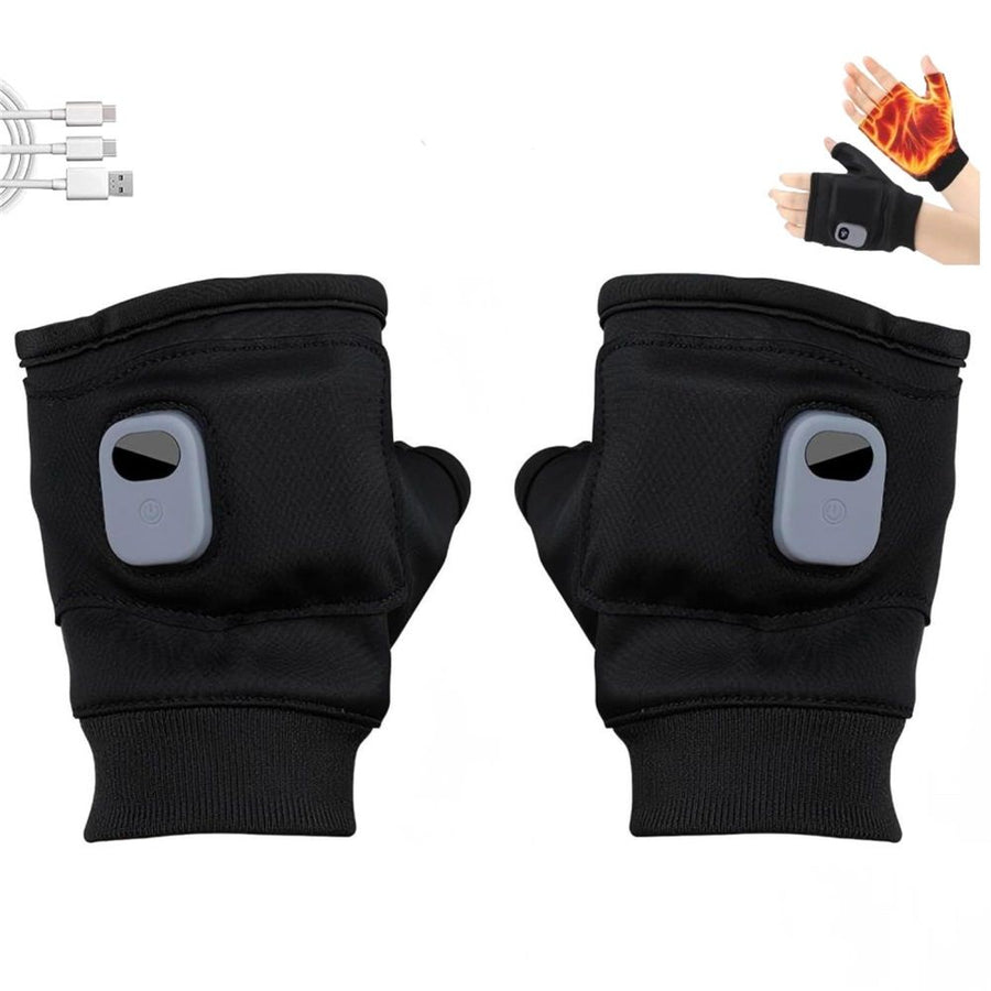Heated Gloves for Women, Portable Heating Gloves with Digital Display, 2026 New Rechargeable Smart Thermostatic Electric Heated Fingerless Glove, Hand Warmer Glove for Outdoor Work, Cycling, Skiing