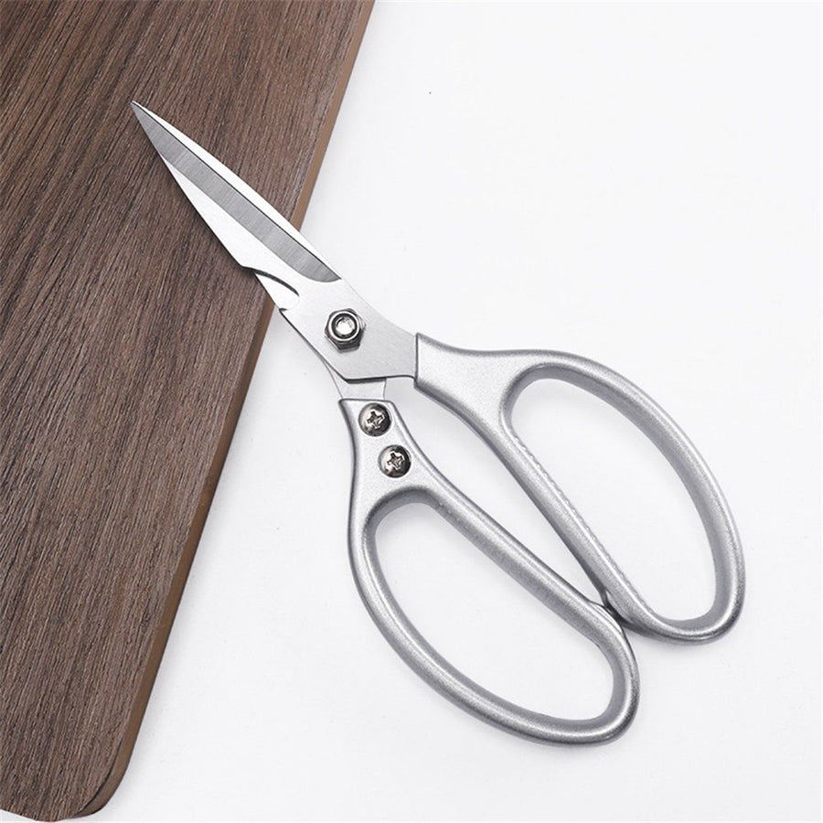 Kitchen Scissors All Purpose Effortless Cutting, Quality  Ergonomic Handle Heavy Duty Poultry Shears for Herbs, Chicken, Food, Office, Leather（2nd generation silver）
