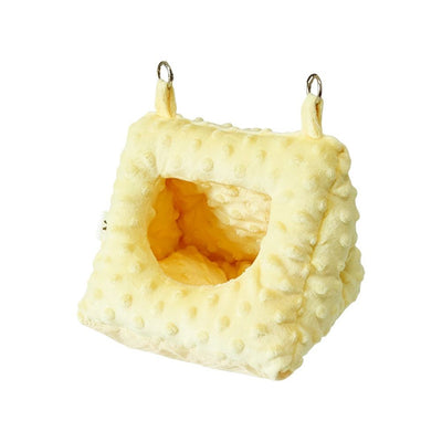 Pet Bird Nest Hammock Hanging Cave Cage Plush Snuggle Happy Hut Tent Bed, Winter Warm Bird Nest for Cage （small size）