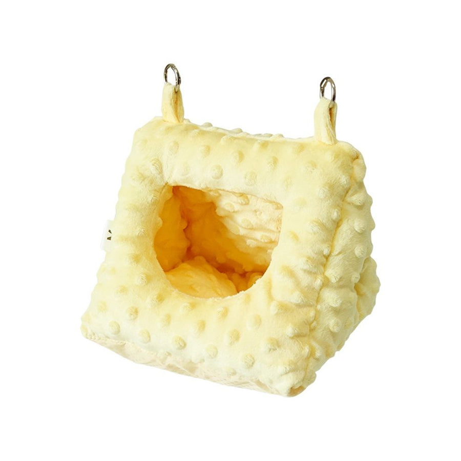 Pet Bird Nest Hammock Hanging Cave Cage Plush Snuggle Happy Hut Tent Bed, Winter Warm Bird Nest for Cage （small size）