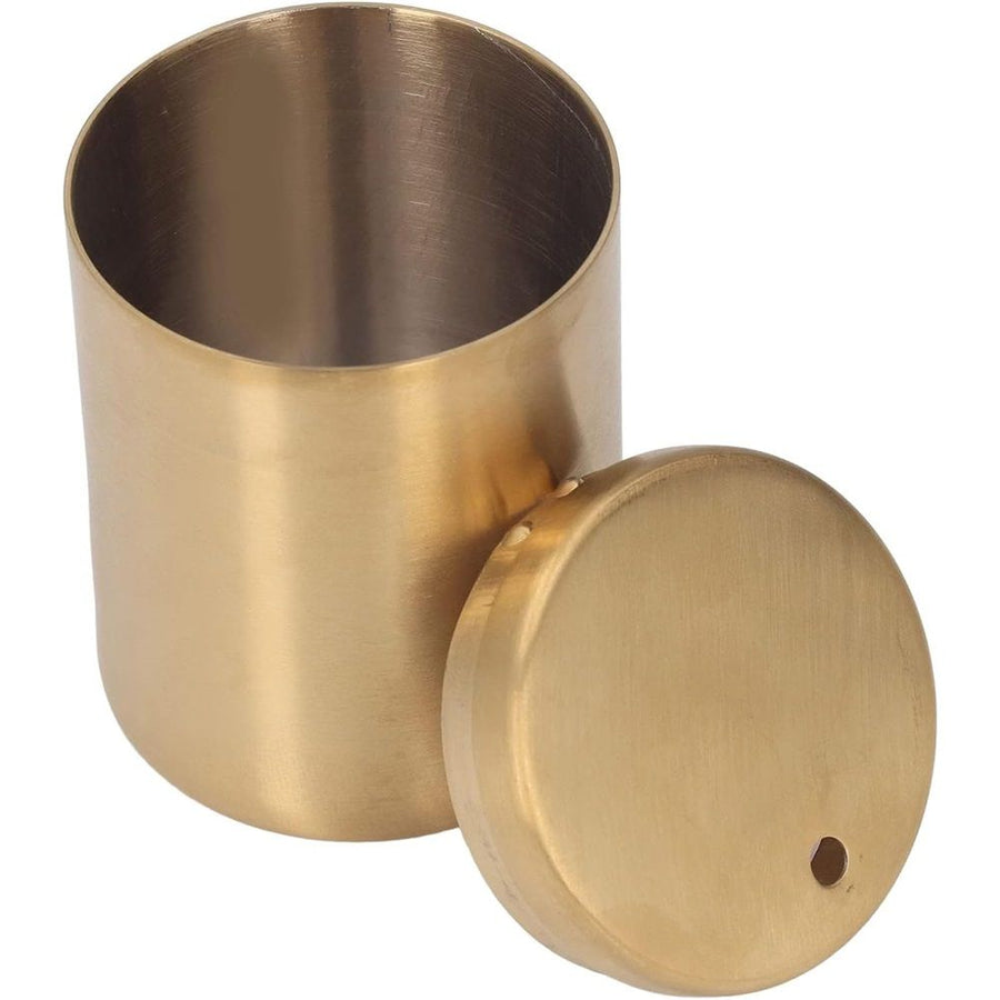 Toothpick Holder,  Stainless Steel Toothpick Holder Dispenser Pocket Toothpicks Holder Round Metal Toothpick Storage Box for Table, Restaurant, Travel (Gold)