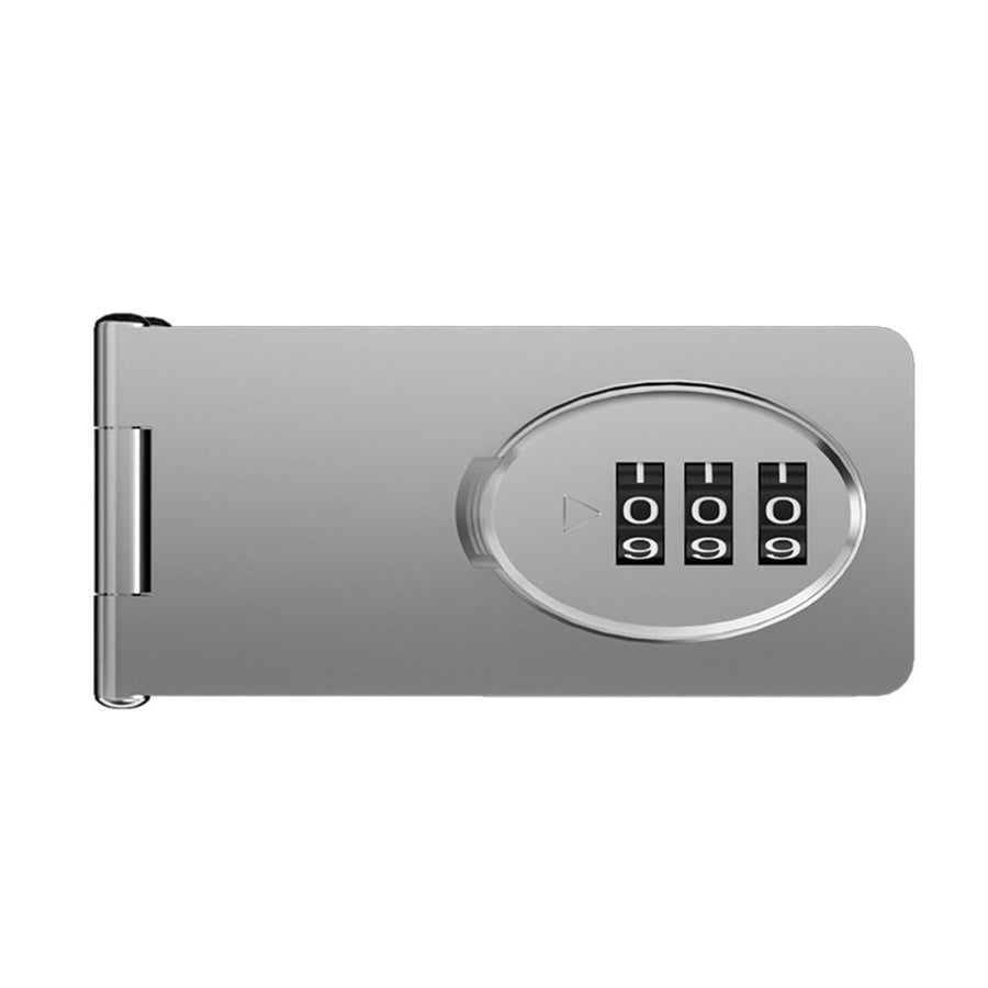 Keyless Combination Lock 3-Digit Combination Lock for Doors & Drawers Twist Knob Hasp Latch Lock with Password Code Latch for Kitchen Cabinets, Drawers,(Silver)