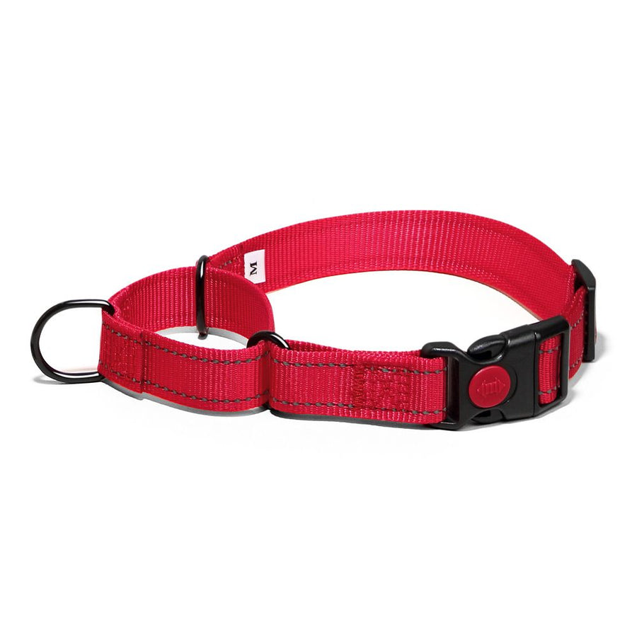 Collar for Dogs with Quick Release Buckle, Reflective Soft Padded & Escape Proof, Adjustable Nylon Dog Collars for Training & Daily Walking (Red,M)
