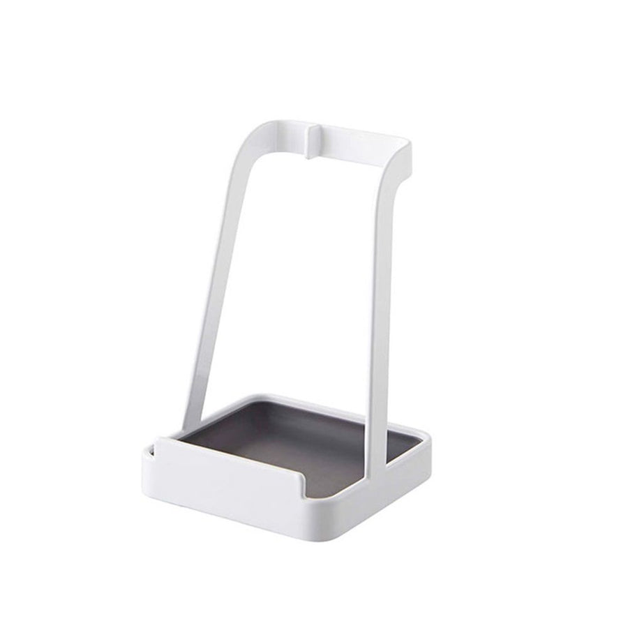 Pot Lid Holder, Kitchen Organizer Rack Spoon Rest Rack Holder-Lid Stand for Utensils in Kitchen, White