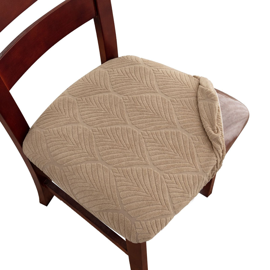 Chair Cover Seats,Removable Washable Dining Upholstered Chair Protector Seat Cushion Slipcovers for Dining Room,Office(sand color,Pack-4)