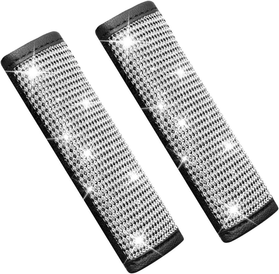 2-piece set of car seat belt cover, seat belt shoulder protection, seat belt cover shoulder pad, General Motors interior accessories suitable for cars/trucks/SUV (silver)