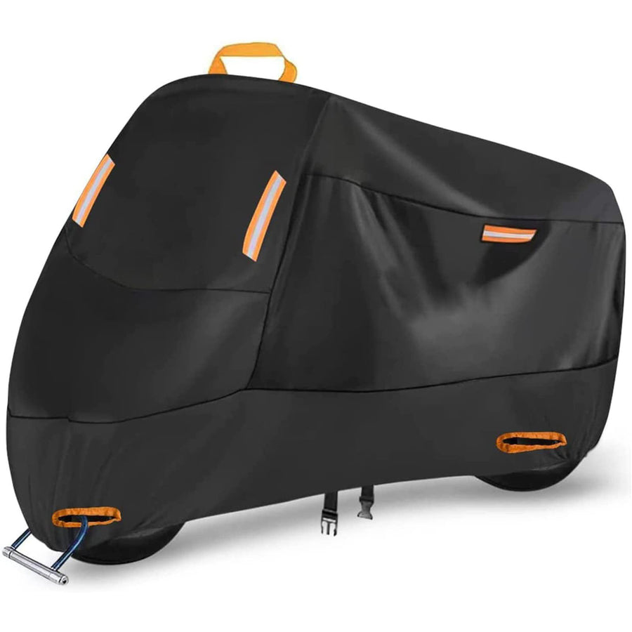 Bicycle cover, waterproof outdoor bicycle cover, rainproof, UV resistant, snow resistant, with anti-theft lock hole, outdoor bicycle storage cover, suitable for mountain road electric city bicycles（M）