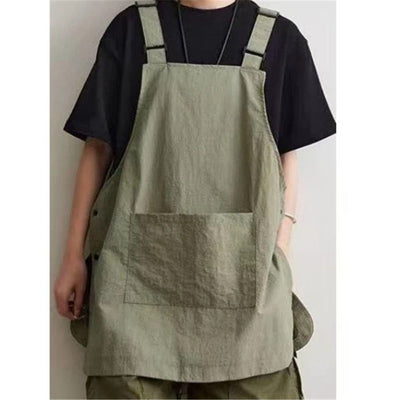 Ladies' apron - a pocket sized apron that is perfect for flower shops and kitchens, as well as household kitchen workwear aprons（olive drab）