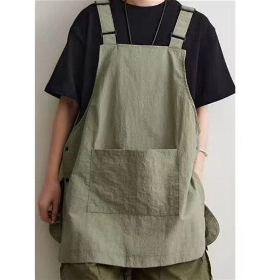 Ladies' apron - a pocket sized apron that is perfect for flower shops and kitchens, as well as household kitchen workwear aprons（olive drab）