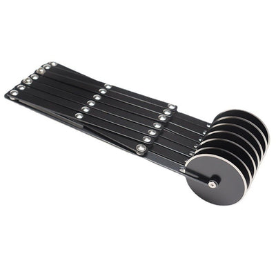 7 Wheel  Cutter Roller Stainless Steel Pizza Slicer Multi-Round Dough Cutter Adjustable Ravioli Pizza Noodle Cutter Wheel（black）