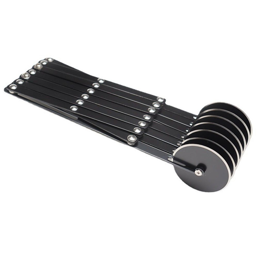 7 Wheel  Cutter Roller Stainless Steel Pizza Slicer Multi-Round Dough Cutter Adjustable Ravioli Pizza Noodle Cutter Wheel（black）