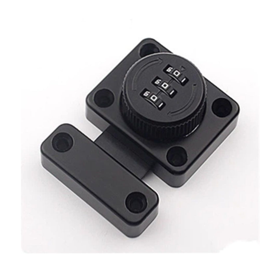 Combination Lock Bolt keyless Cabinet Door 3 Code Confidential File Cabinet Lock Applicable to Protecting Your valuables, Confidential documents or Personal Property Privacy (Black, 1 Pack)