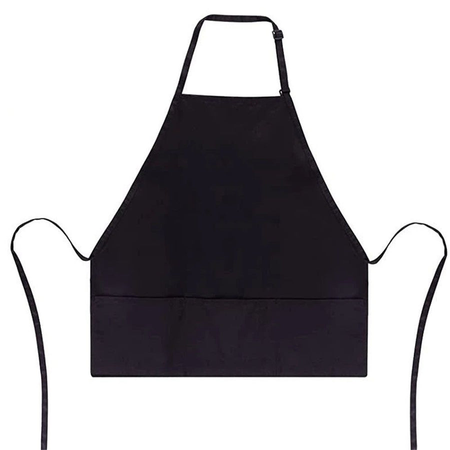 1 Pack 3 Pockets Adjustable Apron Chef Kitchen Cooking Aprons for Women Men, Milk Tea Shop Restaurant Gardening Apron Black