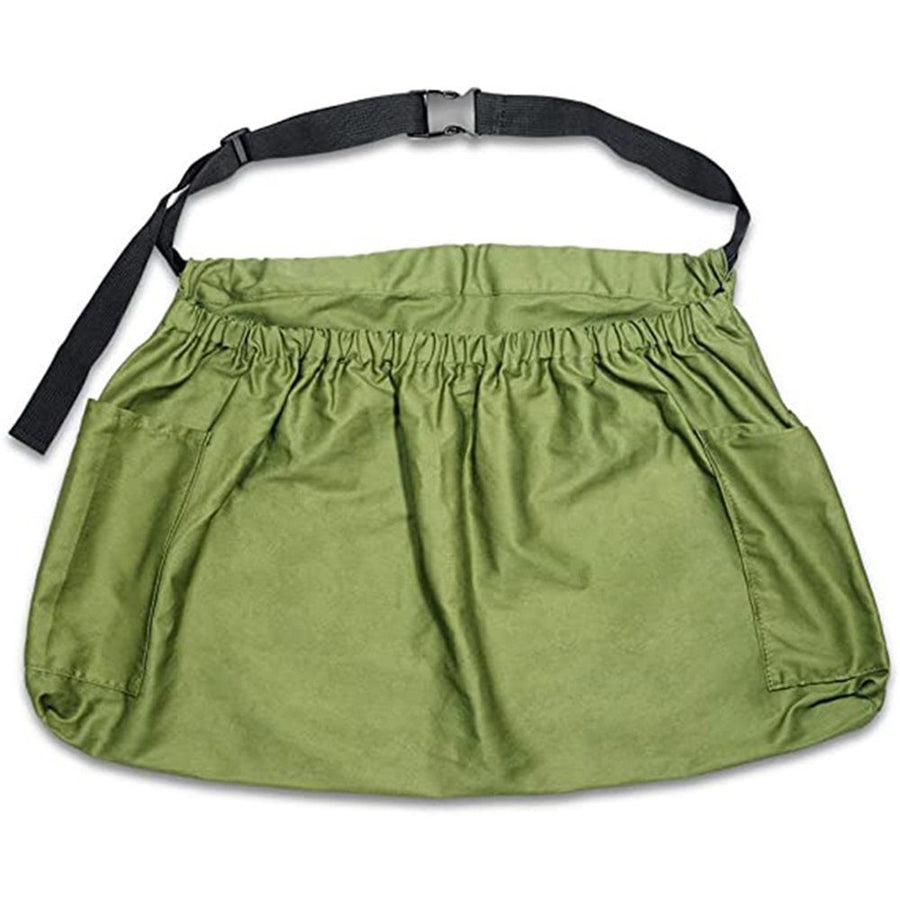Seeding Square Harvest Apron Hands-Free Gardening Apron for Fruits, Vegetables, Tools – Adjustable, Durable, Washable（olive drab）
