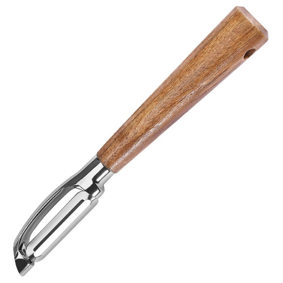 Vegetable Peeler Scraper & Core Extractor - Potato/Carrot/Apple Peeler - Wooden Handle,Stainless Steel Acacia wood handle Flat mouth peeling knife