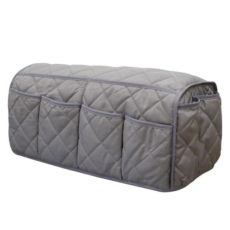Sofa Armrest Organizer, Remote Control Holder, Waterproof Armchair Caddy with 14 Pockets for TV Remotes(Grey)