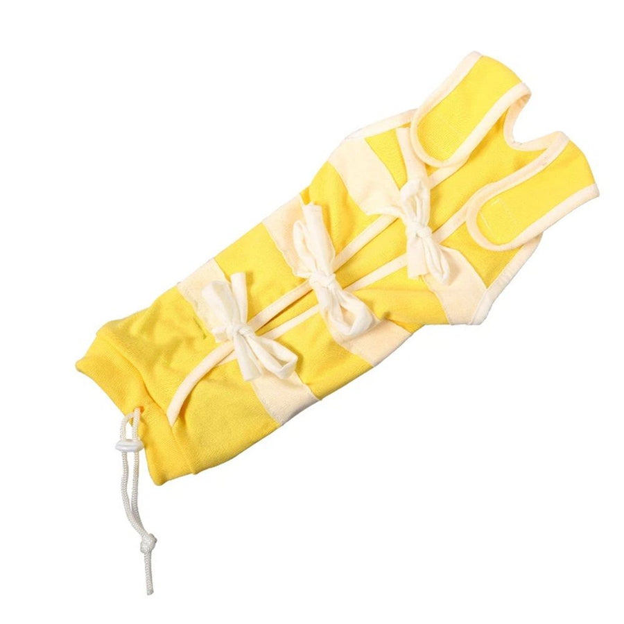 Cat Surgery Recovery Suit Female Cat Onesie for Cats After Surgery  Surgical Abdominal Wound Skin Diseases  (M, yellow)