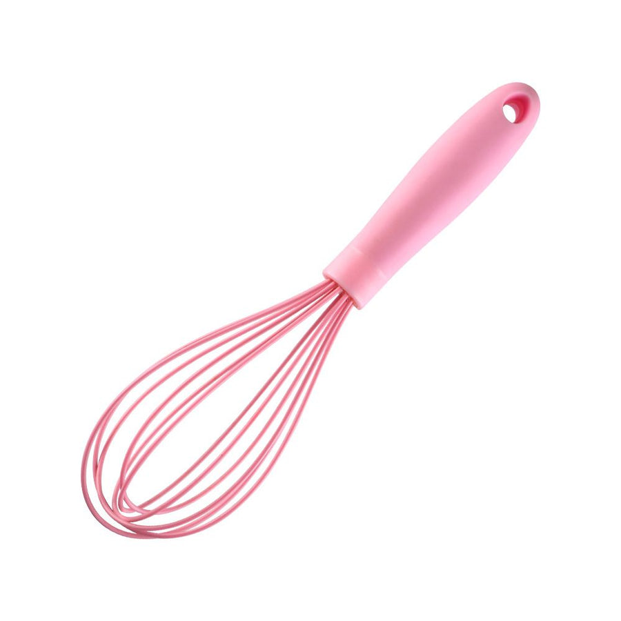 Manual Silicone Whisk Manual Eggs Beater Durable Kitchen Pastry Tools Cake Baking Utensil Mixer for Baking and Cooking, peachy pink