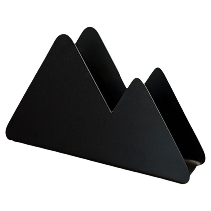 Napkin Holder for Tables, Stainless steel tissue holder, creative triangular square towel holder, bar, coffee shop, restaurant, vertical napkin holder, Black