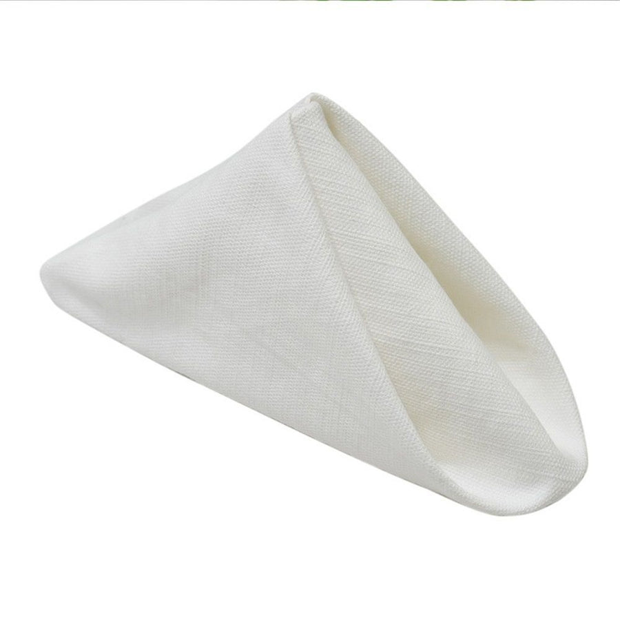 2pcs Kitchen 50*50CM Solid  Cloth Napkins for Round Square Rectangle Tablecloth for Wedding Party Restaurant Banquet Dining Buffet Table Picnic Decorations (Napkins-white)