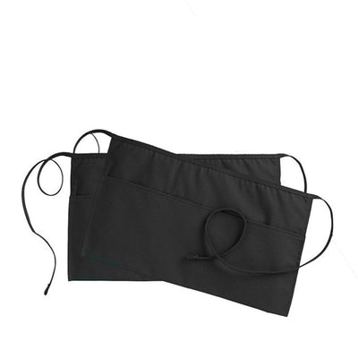 2pcs Waitress Apron with 3 Pockets, Short Aprons for Women with Pockets for Servers, Waiter, Waitress, Black
