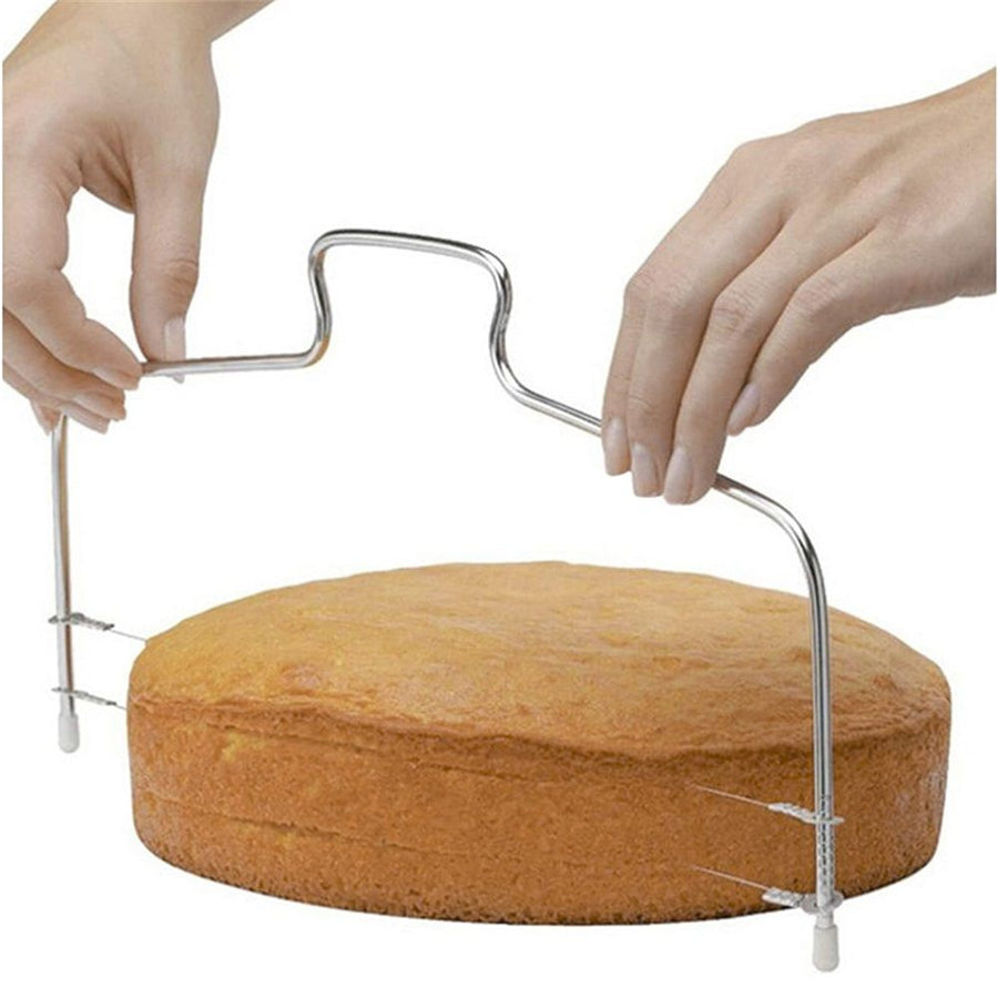 Stainless steel cake slicer, integrated cheese bread slicer, cheese layering machine, baking tool Cake Leveler with Adjustable Wire