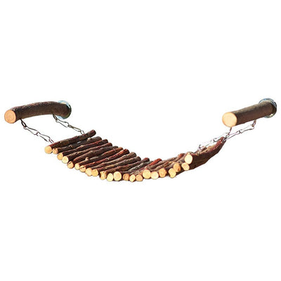 Chinchilla Wooden Suspension Bridge Platform Toy, Small Animal Climbing Toys for Chinchilla Hamsters Sugar Glider Squirrel Gerbils Rat and Other Small Animals