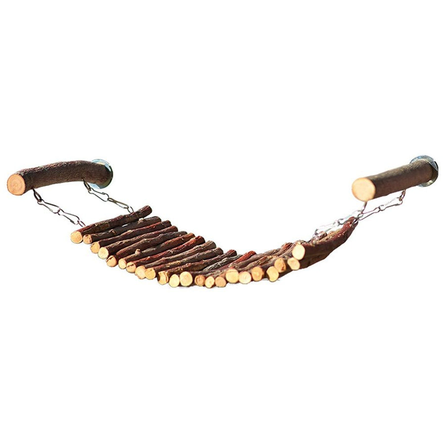 Chinchilla Wooden Suspension Bridge Platform Toy, Small Animal Climbing Toys for Chinchilla Hamsters Sugar Glider Squirrel Gerbils Rat and Other Small Animals