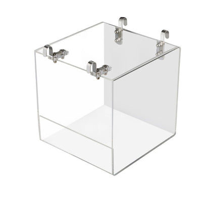 Hanging Bird Bath Cube Bird Bathtub Bath Shower Box Bowl Cage Accessory for Little Bird Canary Budgerigar Parrots Crested Myna Cockatiel Lovebird Parakeet Bath (Small)