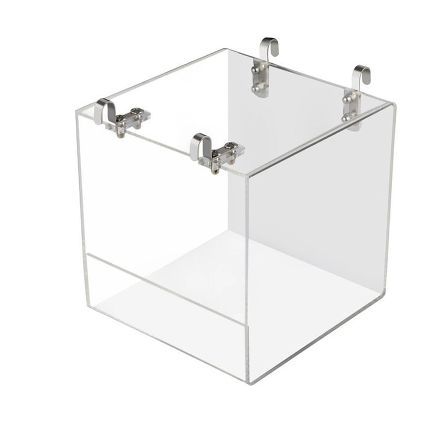 Hanging Bird Bath Cube Bird Bathtub Bath Shower Box Bowl Cage Accessory for Little Bird Canary Budgerigar Parrots Crested Myna Cockatiel Lovebird Parakeet Bath (Small)
