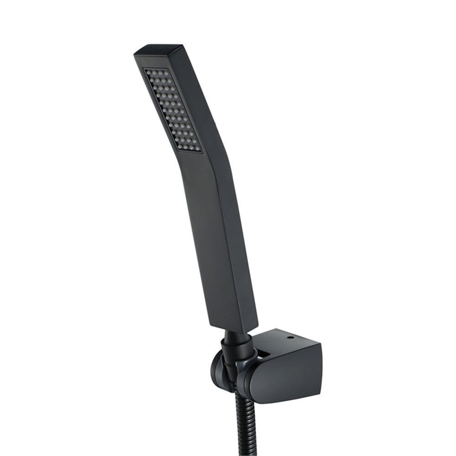 Handheld Shower Head with 1.5-Meter Long Hose Replacement Showerhead for Bathroom Showering System Contemporary Square Style Matte Black Finish（Excluding the bracket）