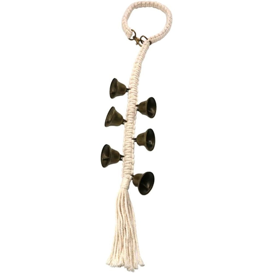 2 pack Dog Hanging Doorbells| 6 Dog Training Bells| Adjustable Durable Braided Rope Door Bell for Dogs to Ring to Go Outside