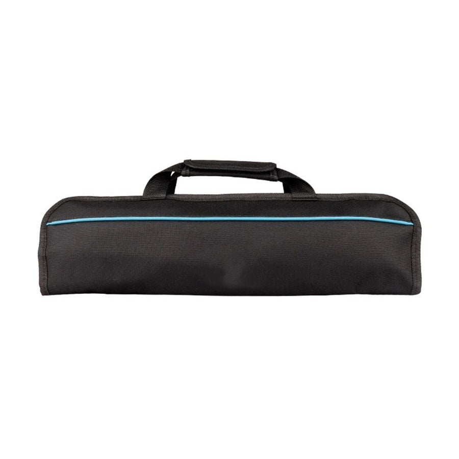 Chef Knife Roll Bag - 12-Pocket Chefs Case for Kitchen Knives and Utensils, Lightweight Stain-Resistant Waxed Nylon Chef Knife Bag - Knives Not Included (Black)