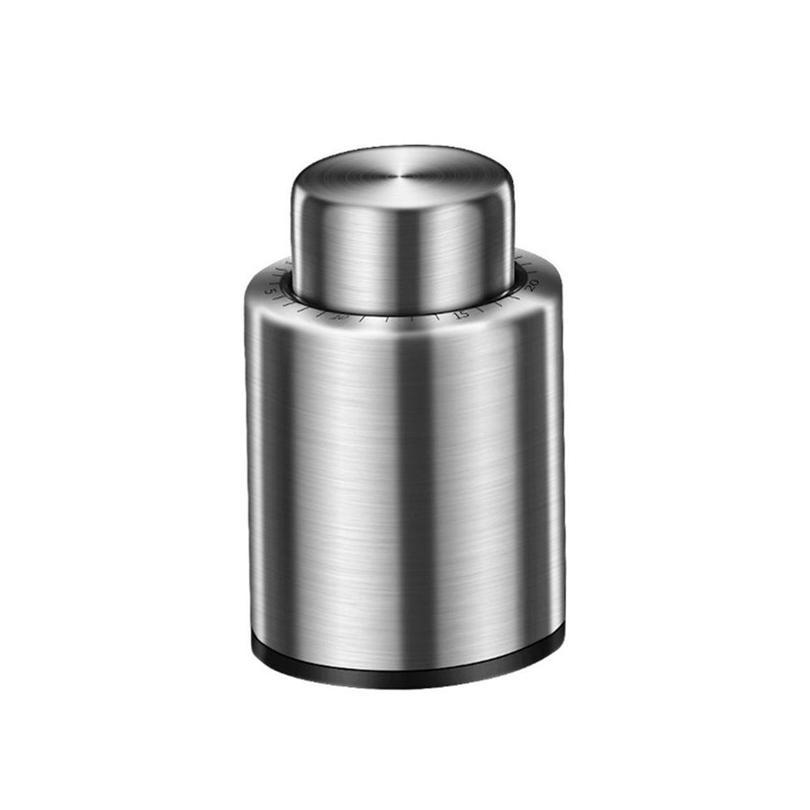 [2 PACK]Wine Bottle Stoppers，2-in-1 Vacuum Wine Stopper, Stainless Steel (Silver)Wine Savers, Reusable Wine Preserver, Vacuum Pump Corks Keep Wine Fresh, Best Gift Accessories