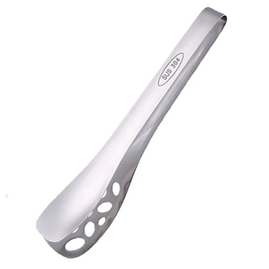 25 cm Perforated Serving Tong,for Home Parties Weddings Daily Use Comfortable Long Handle Lightweight Silver