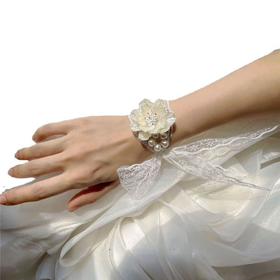2 Pcs Wrist Flower,Wedding Bridesmaid Bride Wrist Decoration Hand Flower,for Wedding, Bridesmaid Bride Wrist Flower Prom Party Decoration Hand Flower