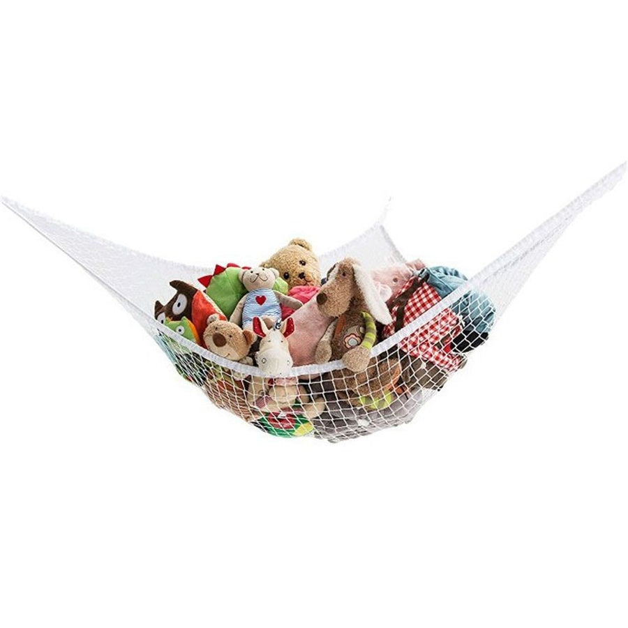 Jumbo Toy Hammock Stuffed Animals and Toy Storage Hammock Net 70" Wall Sling Corner Extra Large Kids Children Mesh Toy Net Organizer White（only mesh bag）