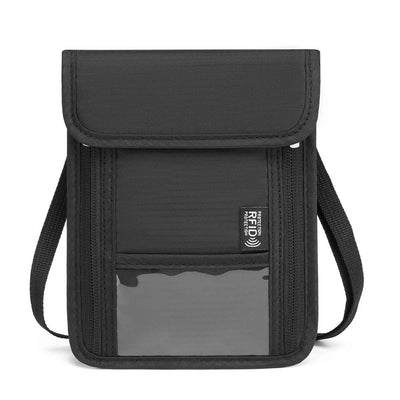 RFID Blocking Neck Wallet Small Crossbody Bag Travel Passport Holder Slim Minimalist Design Security Neck Pouch