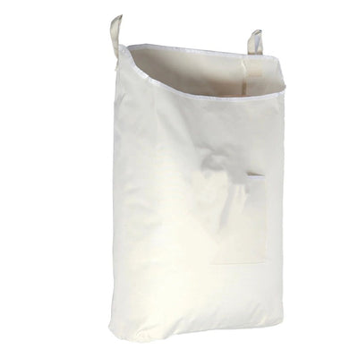 Hanging Laundry Hamper with Over Door Hook, Durable Space Saving Laundry Bag with Zipper and Wide Open Top, Hanging Dorm Laundry Hamper (Beige)