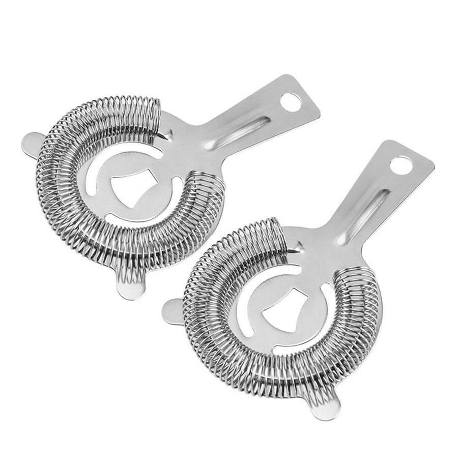 Cocktail Strainer 2 Pack, Bulk Bar Strainers for Bartending, Martini Strainer for Boston Shaker Mixing Glass, Bartender Hawthorne Strainer w/Removable Spring – Bar Supplier for Restaurant