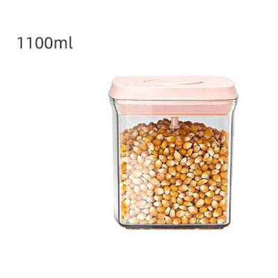 Air Tight Containers Stackable- 2-Pack Cereal Storage Containers with Lids Airtight, Leakproof Pop Up Containers for Organizing,1100ml（only boxs）