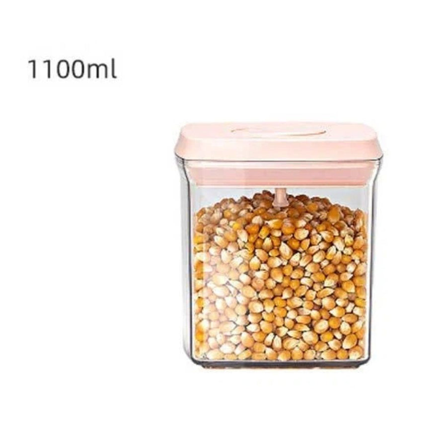 Air Tight Containers Stackable- 2-Pack Cereal Storage Containers with Lids Airtight, Leakproof Pop Up Containers for Organizing,1100ml（only boxs）